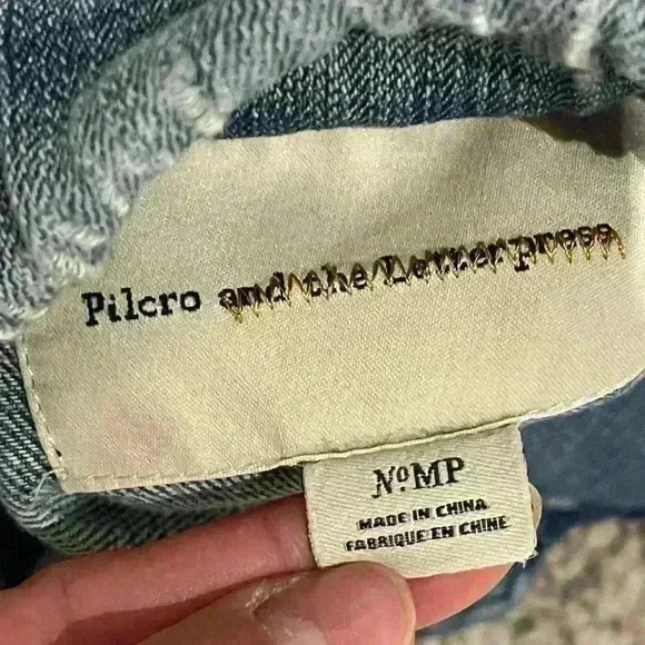 Anthropologie Pilcro Letterpress Crop Denim Classic Jean Jacket MP - Picture 7 of 7